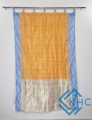 Vintage Handmade Recycled Silk Saree Curtain