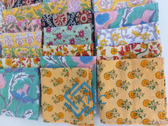 Assorted Cotton Fabric Floral Napkin Lot Of 20 Pcs