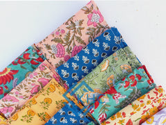 Assorted Cotton Fabric Floral Napkin Lot Of 20 Pcs