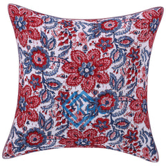 Handmade Kantha Fabric Floral Cushion Cover Set