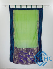 Vintage Handmade Recycled Silk Saree Curtain