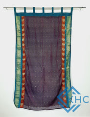 Vintage Handmade Recycled Silk Saree Curtain