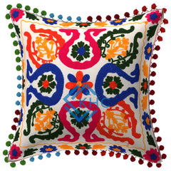 Suzani Embroidered Cushion Cover Handmade Traditional Set 5 Pcs