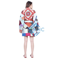 Vintage Handmade Patchwork Winter Jacket Indian Kantha Coat / Jacket