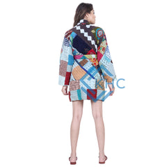 Indian Handmade Patchwork Long Sleeves Kimono jacket