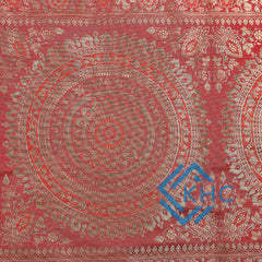 Red Mandala Brocade Silk Table Runner