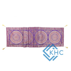 Indian Mandala Purple 14x72 Inch Silk Table Runner