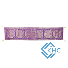 Indian Mandala Purple 14x72 Inch Silk Table Runner