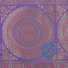 Indian Mandala Purple 14x72 Inch Silk Table Runner