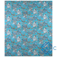 Beautiful Turquoise color Monkey print kantha Quilt Throw