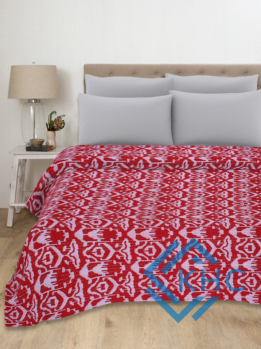 Pure Cotton King Quilt Indian handmade Bed Cover