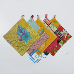 Mix Assorted Handmade Vintage kantha Cotton Pot Holders