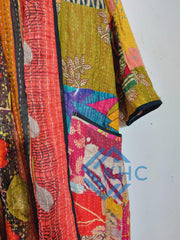 Assorted Vintage Kantha Cotton Patchwork Kimono Long Robe